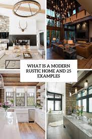 This beautiful home is up in the vermont mountains and it beautifully mixes the modern with the rustic, with expansive windows, lots of wood, and rock, and metal, lots of wildflowers to look at, and an open concept. What Is A Modern Rustic Home And 25 Examples Digsdigs