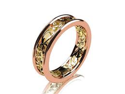 Two Tone Filigree Wedding Band With Rose Gold Bands Yellow Gold White Gold Lace Ring Fil Filigree Wedding Band Wedding Rings For Women Filigree Wedding Ring