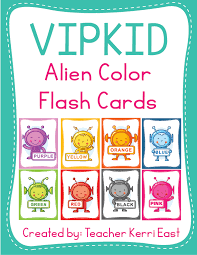 Vipkid Alien Color Flashcards Color Flashcards Flashcards Teaching English Online