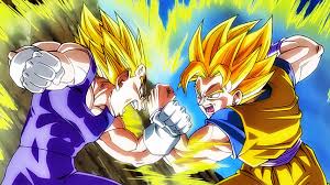 Goku orders krillin and gohan to return to kame house while setting his sights on vegeta. Dragon Ball Z Goku Vs Vegeta Wallpapers Wallpaper Cave