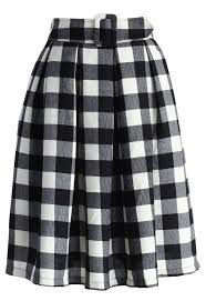 Black And White Checkered Skirt Everyday Is A Holiday Friday Favorites Checkered Skirt Cute Skirts Belted Midi Skirt