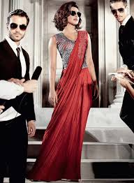 Priyanka chopra wore a red design by indian designer sabyasachi to her second wedding ceremony to new husband nick jonas. Designer Saris Online Shopping In Usa Uk Canada Buy Priyanka Chopra Red Saree Type Wedding Gown