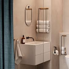 Buy towel holders and get the best deals at the lowest prices on ebay! Shop By Wirth Bathroom Towel Rack Black Metal And Oiled Oak Nordic Rooms