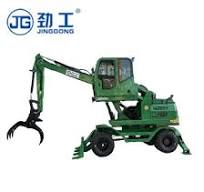 JG100Z 8.6 Ton Rubber Tire Excavator With Grappling Claw ...
