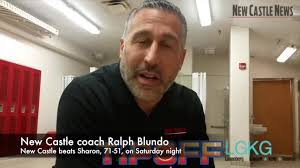 New Castle High boys basketball coach Ralph Blundo spoke to The News after  the Red Hurricane beat Sharon, 71-51, Saturday night to move to 2-0