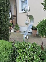 Gartenfiguren und gartenskulpturen aus asien verwandeln auch ihren garten in ein asiatisches gartenparadies. Edelstahlstele Edelstahl Gartenstecker Skulptur Garten Rostfrei Kugel 27 Ebay