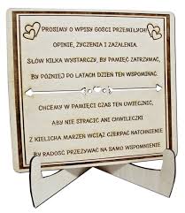 Postawiliśmy na połączenie księgi gości diy i zdjęć z fuji instax mini. Tabliczka Do Ksiegi Gosci Na Stojaku Wpisy Ksiega 7026281535 Oficjalne Archiwum Allegro