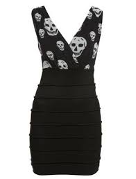 Cameo Rose Black Skull Bodycon Dress Fashion Skull Dress Skull Fashion