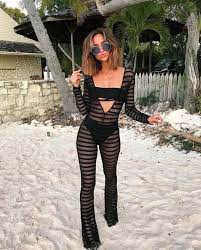 Black Sheer Jumpsuit Swimsuit Cover Up Swimsuits Outfits Vegas Swimsuits Sheer Swimsuit