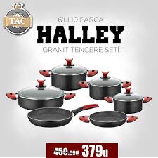 Tac Halley 6 Li 10 Parca Halley Granit Tencere Seti Saute Pan Cooker Pan
