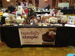 Table Display For A Vendor Event Tastefully Simple Tastefully Simple Recipes Simple