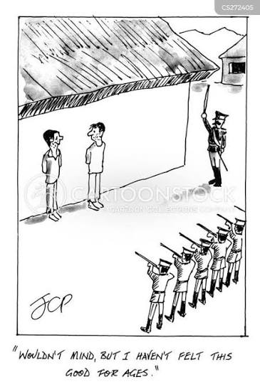 Firing Line-up Cartoons and Comics - funny pictures from CartoonStock