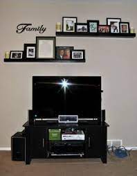 The hexagons shown in the photos above are (5x) 18 with (2x) interior goodbye dark wall cabinet, hello white ikea floating shelves! 9 Best Shelf Above Tv Ideas Shelf Above Tv Living Room Decor Tv Decor