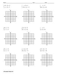 Answer key to algebra 2 with trigonometry. Systems Of Equations Solve By Graphing Algebra Worksheet By Pecktabo Math