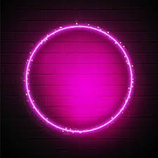 Neon Pink Circular Border With Light Sparkle Neon Frame Border Png And Vector With Transparent Background For Free Download Blue Design Graphic Simple Background Images Digital Graphics Art