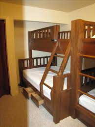 Costway twin over twin wood bunk beds ladder safety rail espressowhite. Hand Crafted Rustic Knotty Alder Bunk Bed By Weber Wood Designs Custommade Com