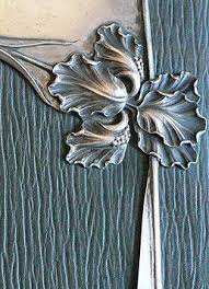 Art Nouveau Porte Documents Decor Cadre Argent Imperial Russe 1898 1908 Pewter Art Metal Art Jewelry Art