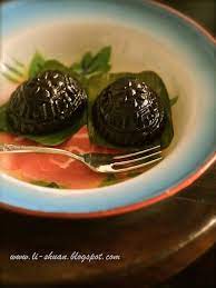 pumpkin black glutinous orku kuih delicious desserts eat sweet tooth