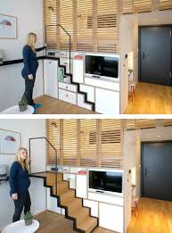 Zoku Apartment This Amazing One Bedroom Space Has It All Tiny Studio Apartments Small House Storage Small Apartments