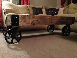 Coffee table with shelf,rustic cocktail table,swivel wheels for mobility,living room. Metal Wheels For Coffee Table Coffee Table Design Ideas Coffee Table With Wheels Coffee Table Wood Coffee Table Vintage