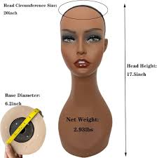 Amazon.com: Voloria 4PCS Wholesale Realistic Female Mannequin Head Long  Neck Manikin PVC Head Bust Wig Model Head Stand with Makeup ...