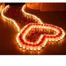 5pc Romantic Wedding Candle Heart Round Silk Rose Petal Courting Birthday Votive Candle Tea Light Christm Romantic Candle Wedding Heart Candle Romantic Candles