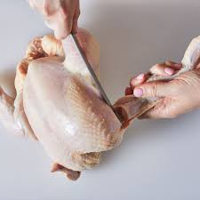 Place skin side up on a baking pan on top of a sheet of aluminum foil sprayed with cooking spray. How To Cut Up A Whole Chicken Eatingwell
