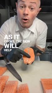 my favorite way to cut salmon, #salmon #butcher #fish #grilling