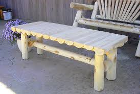 White Cedar Log Coffee Table Log Coffee Table Outdoor Coffee Tables Rustic Outdoor Coffee Tables