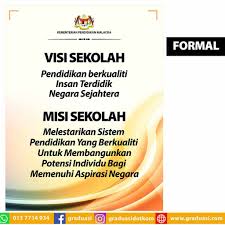 Melahirkan bangsa malaysia yang taat setia dan bersatupadu. Poster Visi Dan Misi Sekolah 2020 Banner Kelas Sekolah 4 Design Yang Awesome Shopee Malaysia