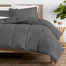 Not every comforter set has a bed skirt, but enough do to warrant a mention. Bare Home Ultra Soft Premium 1800 Series Goose Down Alternative Comforter Set Hypoallergenic All Season Plush Siliconized Fiberfill Queen Gray Walmart Com Walmart Com