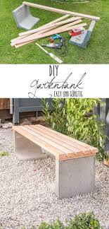 Diy Gartenbank Mit Beton Und Holz Leelah Loves In 2020 Garten Banke Garten Garten Ideen