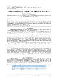 In a detector, these ion pairs are collected to form an electrical signal through the use of an electric field. Http Www Iosrjournals Org Iosr Jap Papers Vol8 Issue6 Version 3 Q080603130133 Pdf