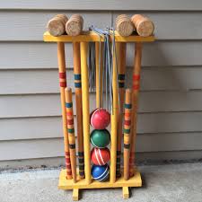 Excited To Share The Latest Addition To My Etsy Shop Croquet Set Wooden Garden Croquet Croquet Game Vintage Croquet Wooden Garden Handmade Wind Chimes