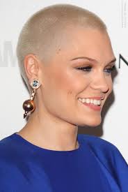 The jessie j hair transformation: Jessie J With Her Shaved And Practically Bald Head