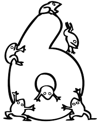 Numero 6 Para Colorear