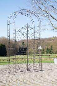 Nature arche de jardin métal noir support de rosiers plantes grimpantes. Arche For Roses Melissa With Gate Arch Garden Wrought Iron Design Ebay