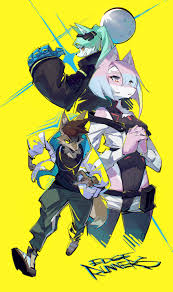 rebecca, lucy, and david martinez (cyberpunk and 1 more) drawn by shiiorina  | Danbooru