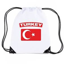 🇺🇳 vlag van de verenidge naties; Turkije Nylon Rugzak Wit Met Turkse Vlag Turkije Feestartikelen Bellatio Warenhuis