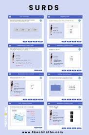Surds 9th 10th Grades Uk Gcse Higher Gcse Maths Revision Gcse Math Interactive Lessons