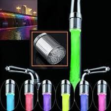 Led 3 Color Temperature Control Faucet 4 Pack In 2020 Led Faucet Faucet Water Lighting