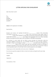 Scholarship Cover Letter Templates At Allbusinesstemplates Com