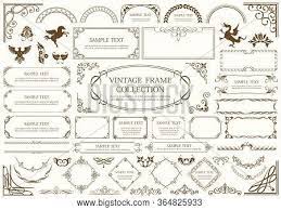 Ai (adobe illustrator) eps (encapsulated postscript). Vintage Frame Set Vector Photo Free Trial Bigstock
