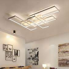 When redecorating, consider changing your light fixtures. White Linear Semi Flush Mount Lighting Modern Design Metal Led Lighting Fixture For Coffee Shop Takeluckhome Com