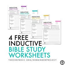 4 Free Inductive Bible Study Worksheets Inductive Bible Study Bible Study Worksheet Bible Study