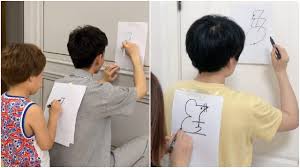 Blind drawing game picture examples with story or directions. Back To Back Drawing Game For Kids Adults Drawing On My Back Youtube