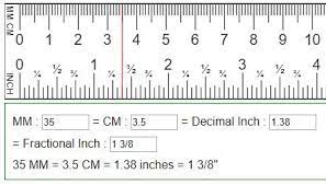 The ruler, shows both imperial and metric measurements. Convert Mm Cm To Fraction Or Decimal Inches In Mm Cm Metric Conversion Chart Ruler Measurements Cm To Inches Conversion