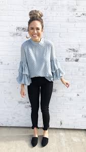 Stella Light Blue Blue Blouse Outfit Light Blue Blouse Outfit Blue Top Outfit