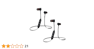 Acuvar 2 auriculares inalámbricos magnéticos recargables, micrófono en  línea, volumen, controles de reproducción/pausa (negro)