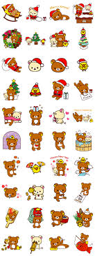 Rilakkuma Xmas Holiday Line Sticker Rilakkuma Wallpaper Kawaii Stickers Line Sticker